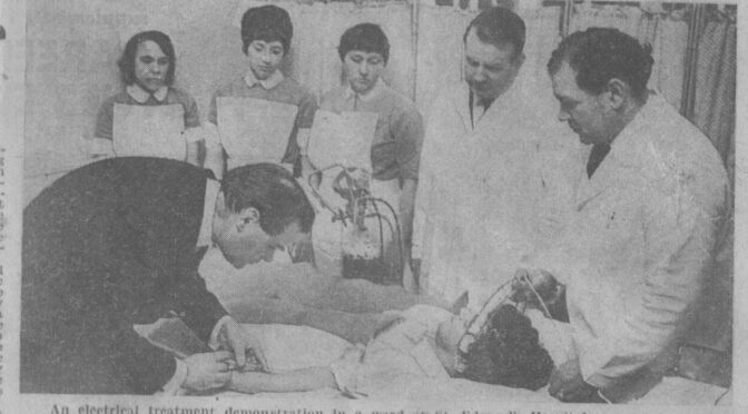 Electric Psychiatric Treatment at St Edwards Asylum Hospital, Cheddleton, 1968